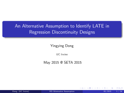 An Alternative Assumption to Identify LATE in