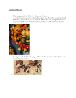 Facts About Indian Toys. - Most toys played with by children in India