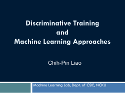 Discriminative Training
