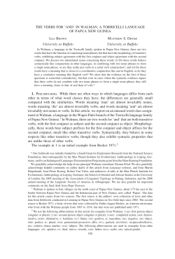 THE VERBS FOR `AND` IN WALMAN, A TORRICELLI