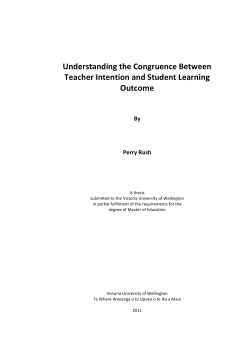 Understanding the Congruence Between Teacher Intention and