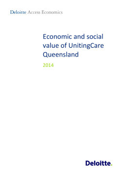 Economic and social value of UnitingCare Queensland 2014