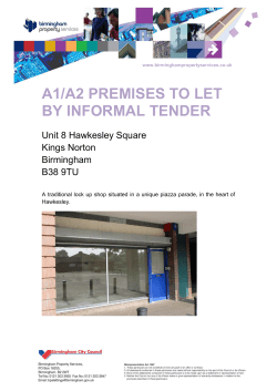 a1/a2 premises to let by informal tender