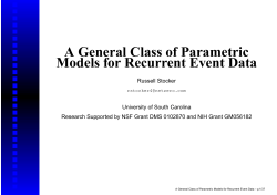 A General Class of Parametric Models for Recurrent Event Data