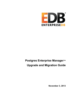 Postgres Enterprise Manager Getting Started Guide