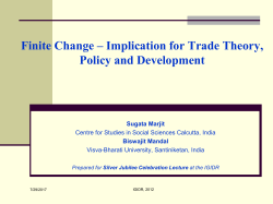 Finite Change: Implications for Trade Theory, Policy and