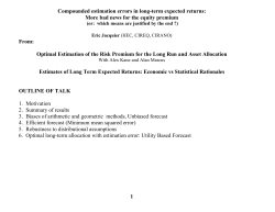 Optimal Forecasts of Long-Term Returns and Asset Allocation