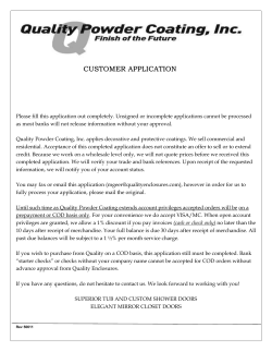 Credit Form - Get Quality Powder Coating