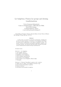 Lie bialgebras, Poisson Lie groups and dressing transformations