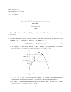 Problem Set 2: Demand Functions 1/30/12 This problem set is due