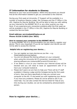 IT Information for students in Glasney How to register your device&hellip;.