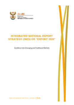 integrated national export strategy (ines) or &ldquo;export 2030&rdquo;