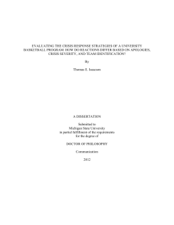 evaluating the crisis response strategies of a university basketball