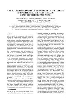 a zero order network of permanent gnss stations for positioning