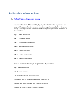 Problem-solving and program design