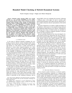 Bounded Model Checking of Hybrid Dynamical