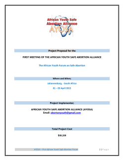 First meeting of the African Youth Safe Abortion Alliance
