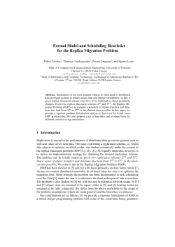 Formal Model and Scheduling Heuristics for the Replica Migration