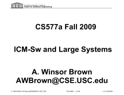 COSOSIMO in Context of a ICM-Sw/RUP