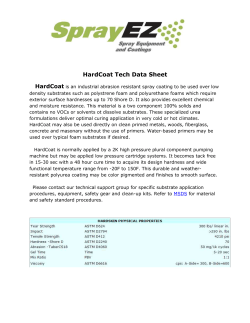 SprayEZ Hardcoat TDS
