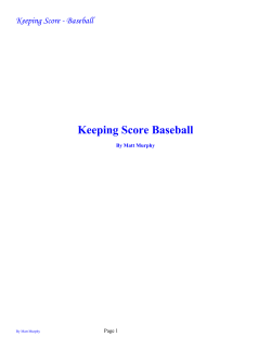 Keeping Score Baseball