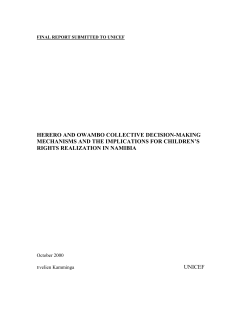 herero and owambo collective decision-making