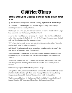 BOYS SOCCER: George School nails down first win