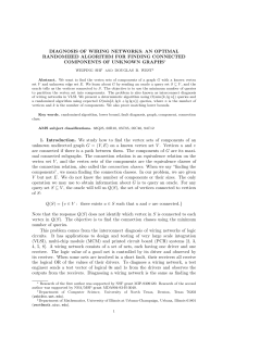 DIAGNOSIS OF WIRING NETWORKS: AN OPTIMAL