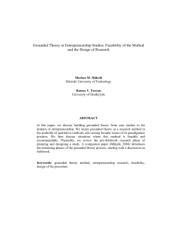 Grounded Theory in Entrepreneurship Studies: Feasibility