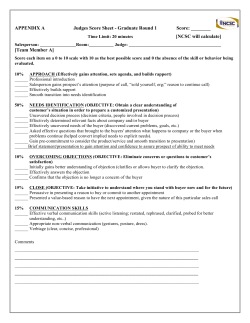 APPENDIX A Judges Score Sheet