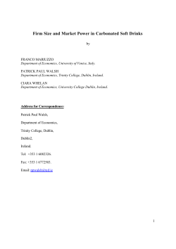 Firm Size and Market Power in Carbonated Soft Drinks