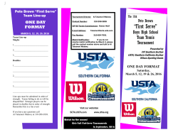 First Serve - CIF Southern Section