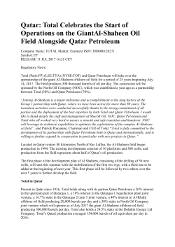 Qatar: Total Celebrates the Start of Operations on the GiantAl