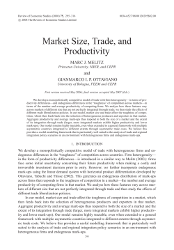 Market Size, Trade, and Productivity