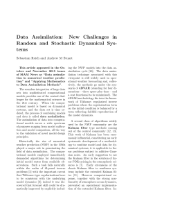 Data Assimilation: New Challenges in Random and Stochastic