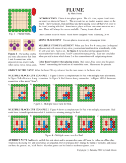 Fig. 1 - Flume board. Figure 3 - Multiple move turn for Red. Figure 4