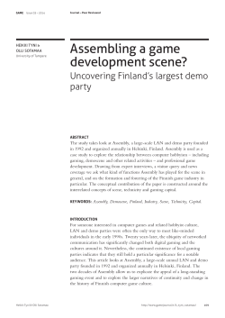 Assembling a game development scene?