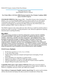 FS4410 PCI Express Analysis Probe Press Release FuturePlus