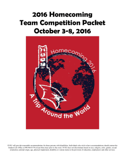 Homecoming 2016 Team Competition Packet