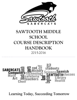 sawtooth middle school course description handbook