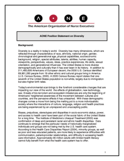 Diversity Position Statement