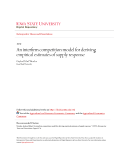 An interfirm competition model for deriving empirical estimates of