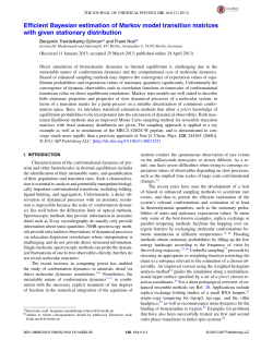 Efficient Bayesian estimation of Markov model transition matrices