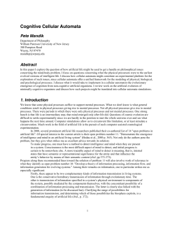 Cognitive Cellular Automata