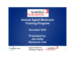 Annual Agent Medicare Training Program