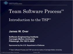 Team Software Process (TSP) - Chicago Software Process
