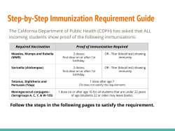 Step-by-Step Immunization Requirement Guide