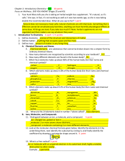Chapter 2: Introductory Chemistry&mdash;KEY 50 points