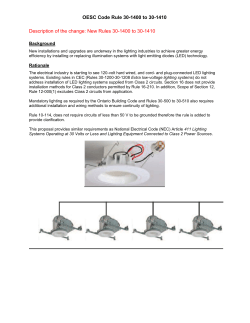 OESC Code Rule 30-1400 to 30-1410 Description of the change