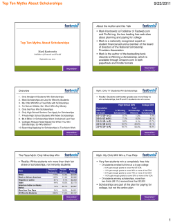 Top Ten Myths About Scholarships